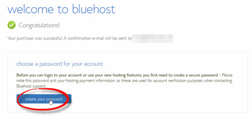 create your password