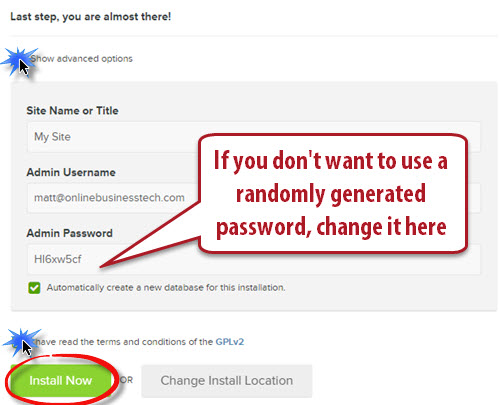 install wordpress now
